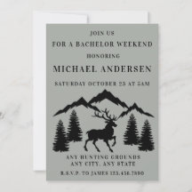 Rustic Grått Buck Hunting Bachelor Helg