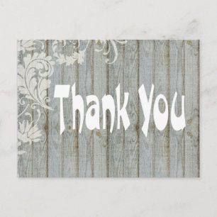 Rustic Grått Distress Wood Tack Postcard Vykort