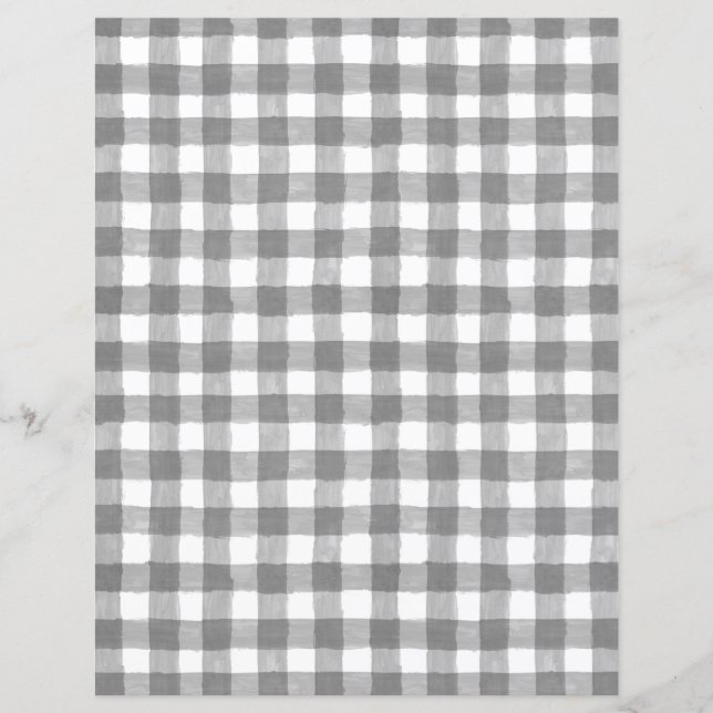Rustic Grått Gingham Papprare Lakan (Framsida)