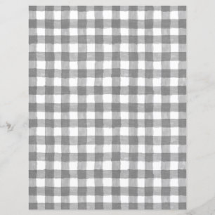 Rustic Grått Gingham Papprare Lakan
