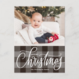 Rustic Grått Play God jul Photo Helg Vykort