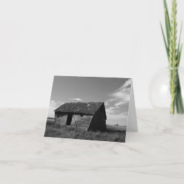 Rustic Grått Prairie Barn-mappat gratulationskort Kort