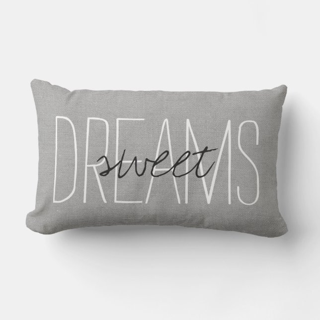 Rustic Grått Sweet Dreams Utomhuskudde (Framsida)