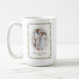 Rustic Green Botanical Christmas Mug Kaffemugg