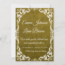 Rustic Green Mexican Wedding Invitation Inbjudningar