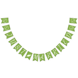 Rustic Greenery Bröllop Vine Ny gifta Vimplar