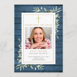 Rustic Greenery Christian Funeral Order Order Program
