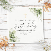 Rustic Greenery Elegant First Heliga Communion