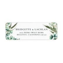 Rustic Greenery Eucalyptus Bröllop Adress