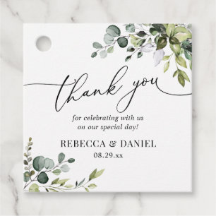 Rustic Greenery Eucalyptus Bröllop Tack Gåvor Etiketter