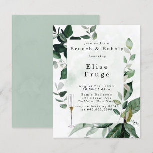 Rustic Greenery Eucalyptus Brunch & Bubbly inbjuda Inbjudningar