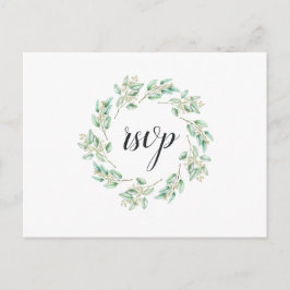 Rustic Greenery Eucalyptus OSA w Meal Choice Inbjudan Vykort