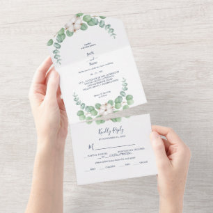 Rustic Greenery Eucalyptus Summer Bröllop.