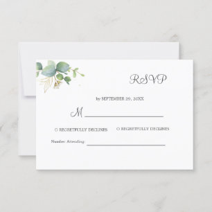 Rustic Greenery Eucalyptus Summer Bröllop. OSA Kort