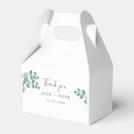 Rustic Greenery Eucalyptus Summer Bröllop. Presentaskar