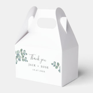 Rustic Greenery Eucalyptus Summer Bröllop. Presentaskar