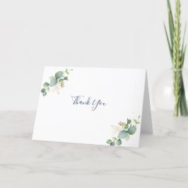 Rustic Greenery Eucalyptus Summer Bröllop. Tack Kort