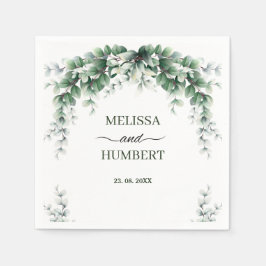 Rustic Greenery Eucalyptus Utandning Foliage Bröll Pappersservett