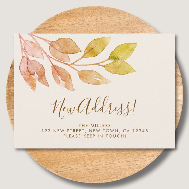 Rustic Greenery Fall Flytta Announcement Meddelande (Skapare uppladdad)