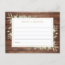 Rustic Greenery Firande of Life Memory Card
