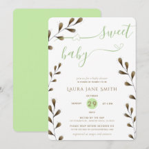Rustic Greenery Gender Neutral Sweet Shower