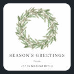 Rustic Greenery Gräs Wandan Business Helgdag Fyrkantigt Klistermärke<br><div class="desc">Enkel dekal för helgdag med en rustik vattenfärg som målats gräs grey wandement. Nedan står "Season's Greetings" tillsammans med ditt företag namn. De här anpassningsbarna är ett underbart sätt att lägga till en personlig beröring till dina julklappar för klienter eller anställda. Koordinerande objekt som är tillgängliga i den fullständiga samlingen....</div>