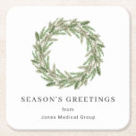 Rustic Greenery Gräs Wandan Business Helgdag Underlägg Papper Kvadrat<br><div class="desc">Enkelt helgdag papper underlägg med en rustik vattenfärg som målats gräs grey Wandeans. Nedan står "Season's Greetings" tillsammans med ditt företag namn. Dessa anpassningsbar underlägg är perfekter för att ge dig en personlig beröring till din bolagsjul i party. Koordinerande objekt som är tillgängliga i den fullständiga samlingen. Om du behöver...</div>