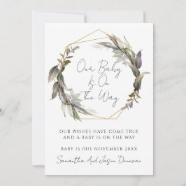 Rustic Greenery Gravid Meddelande