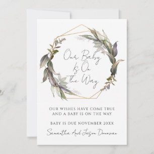 Rustic Greenery Gravid Meddelande