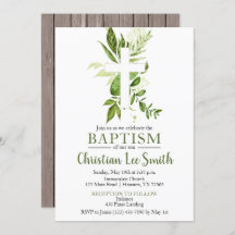 Rustic Greenery Grönt Kor Boy Baptism