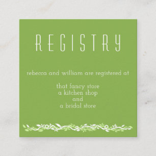 Rustic Greenery Information om VIN-registret i B Tilläggskort