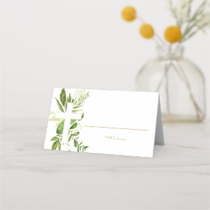 Rustic Greenery Kor Boy Baptism i Tält Placeringskort