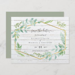 Rustic Greenery on Driftwood Budget Bröllop