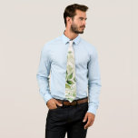 Rustic Greenery  Rosa Airy Bröllop Neck Tie Slips<br><div class="desc">Den här designen har löv i grönt emerald vattencolor färg,  klassisk vit och  rosa bläck alkohol som målats upp med vacker bakgrund. Underbar för ditt gröna bröllop firande!</div>