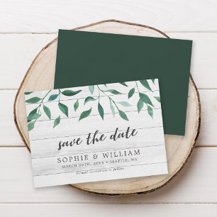 Rustic Greenery Spara datumet