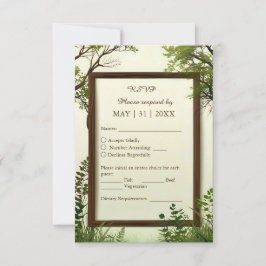 Rustic Greenery Träd Ram OSA Kort