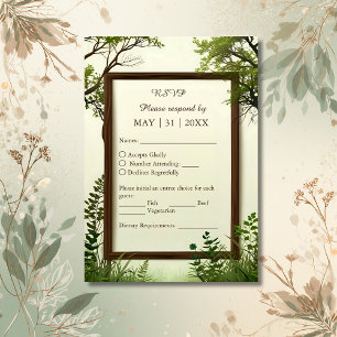 Rustic Greenery Träd Ram OSA Kort
