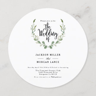 Rustic Greenery Vine | Bröllopsinbjudan för vatten Inbjudningar