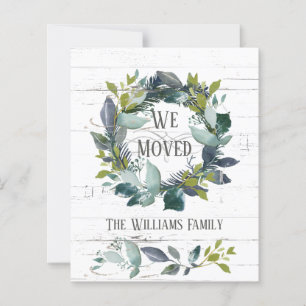 Rustic Greenery Wandeod Budget Flytta Card