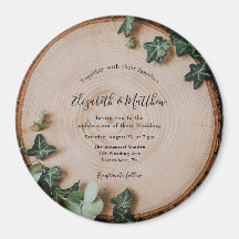 Rustic Greenery & Wood Slice Bröllop Firande