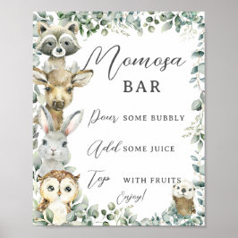 Rustic Greenery Woodland Animals Moomosa Pub-tecke Poster