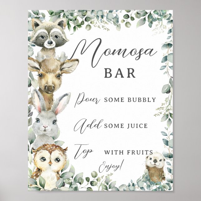 Rustic Greenery Woodland Animals Moomosa Pub-tecke Poster (Framsidan)