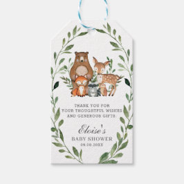 Rustic Greenery Woodland Baby Shower Tack Fav Presentetikett