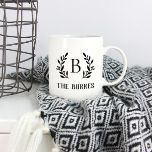 Rustic Gren Family Monogram Kaffemugg