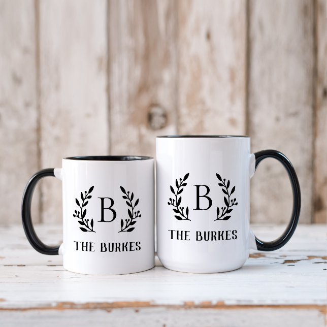 Rustic Gren Family Monogram Mugg (Skapare uppladdad)
