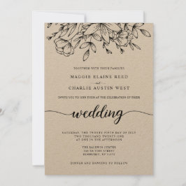 Rustic Grenar bröllopsinbjudan Inbjudningar