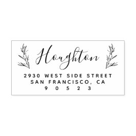 Rustic Grenar Hand-skriptad Returadress Stämpel