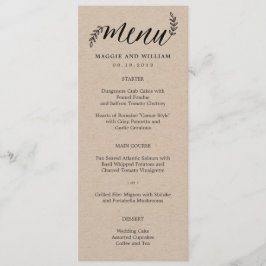 Rustic Grenar Menu Card Kraft Meny