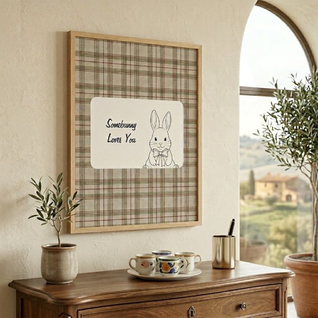 Rustic Grey Gingham Wall Art - Western Style Decor Poster (Skapare uppladdad)
