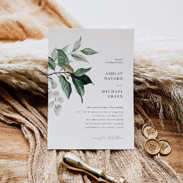 Rustic Grey Wedding bjudande Inbjudningar
